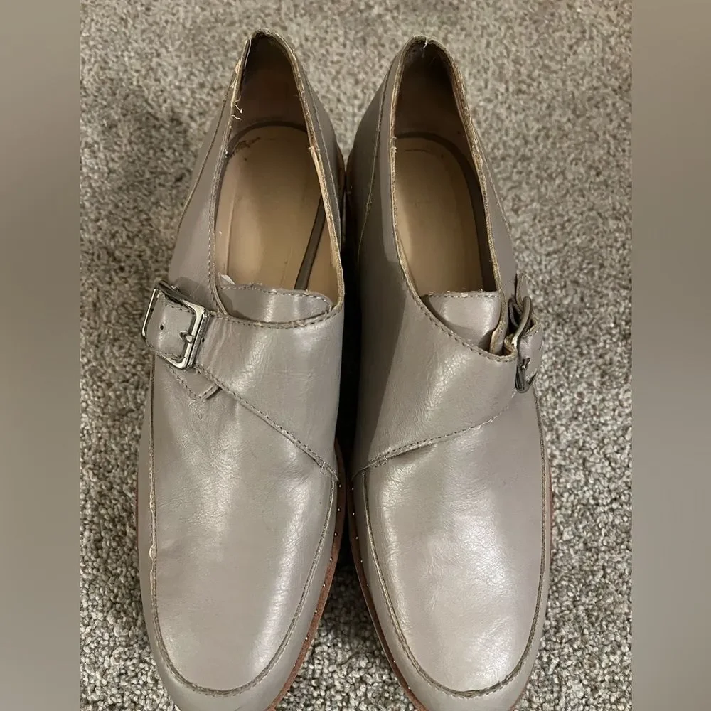 ZARA Women's Gray Platform Loafers